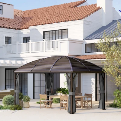 Gazebo 398cm x 298cm x 280cm Dark Grey