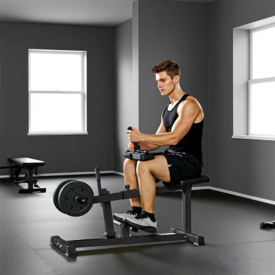 SPORTNOW Leg Extension & Curl Machine Home Gym Adjustable