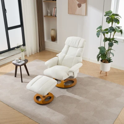 Fauteuil relax confortable avec fonction massage et chaleur, Blanc