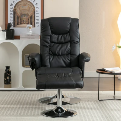 Fauteuil de massage en cuir PU, Noir