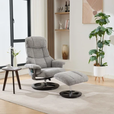 Fauteuil relax confortable avec fonction massage et chaleur, Gris