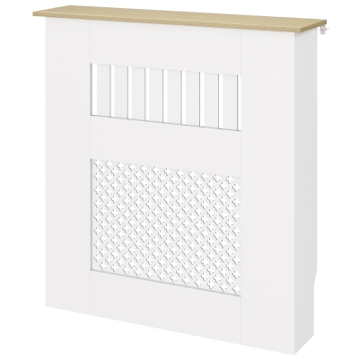 HOMCOM Cache-Radiateur Moderne 78x19x81 cm Blanc