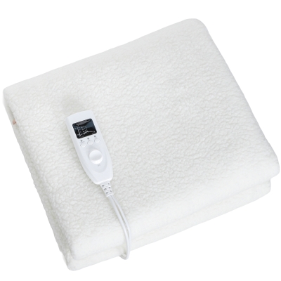 HOMCOM Coperta termica 160cm x 140cm x 1cm Bianco crema