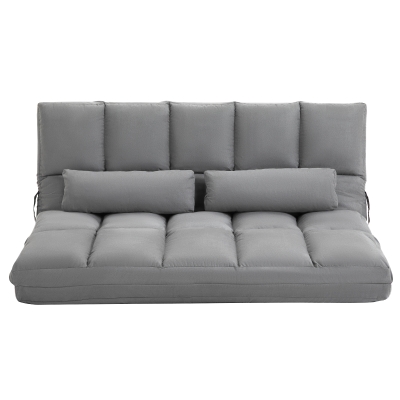 Canapea de podea, pliabila 130x73x60 cm Gri deschis