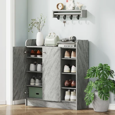 HOMCOM Mobile per scarpe 83x30x90cm Grigio