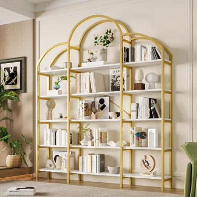 Scaffale in stile semplice, Oro + Bianco