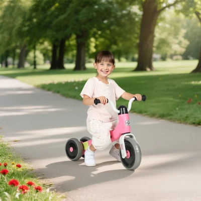 AIYAPLAY Bicicleta sin Pedales para Niños de 12 a 36 Meses con Ruedas Silenciosas y Manillares con Giro Limitado a 60°, Rosa