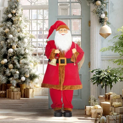 HOMCOM Dancing Santa Claus with Bell and Sack