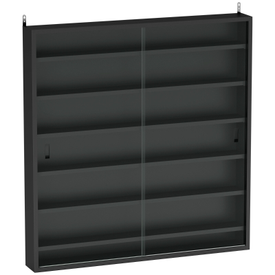 Display Cabinet 80cm x 9.5cm x 83cm Black