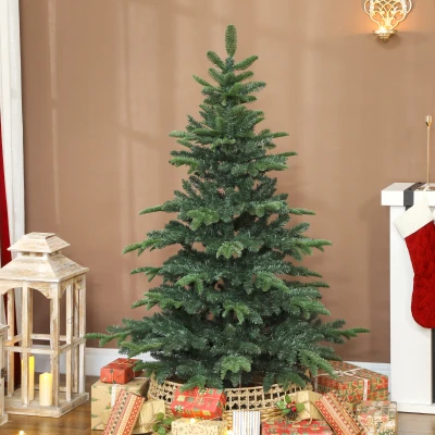 HOMCOM 5ft Artificial Christmas Tree Easy Assembly Green