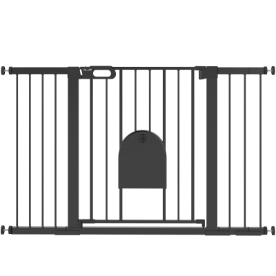 PawHut Cancelletto per Animali 131x2x76 cm Nero