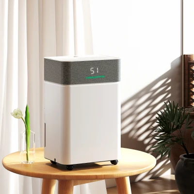 HOMCOM Déshumidificateur 20L/Jour Silencieux Réservoir 4.5L Blanc