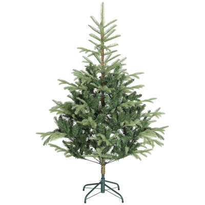 HOMCOM Árvore de Natal Artificial 150 cm com 492 Ramos Densos e Suporte Metálico Dobrável para Interior Verde
