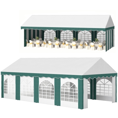 Outsunny 8x4m Garden Gazebo Party Tent with Windows