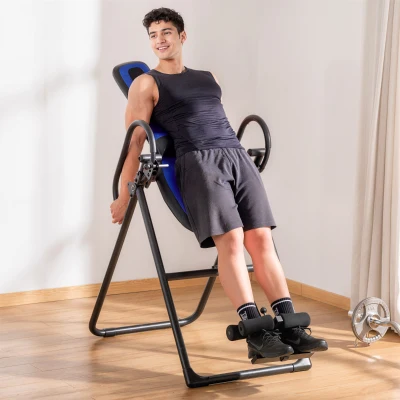 HOMCOM Foldable Inversion Table Fitness Bench with Cushions