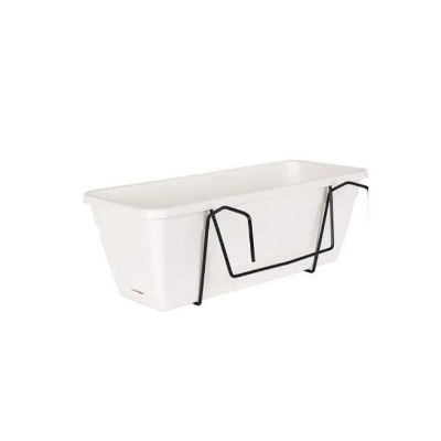 ARTEVASI Kit Jardiniere VENEZIA avec réserve d'eau - Blanc - 10L - 49 x 19,5 x 16,6 cm