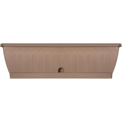 Jardiniere - GARDEN ID Terraflor - Taupe 60 cm - Solidité - Réserve d'eau - Recyclé & 100% recyclable - Volume pour plantes.