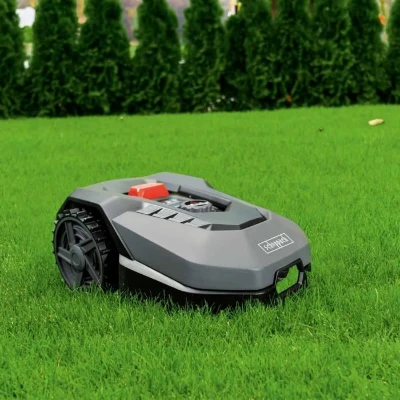 Robot tondeuse connecté 600m2 Scheppach RoboCut XL600 avec station de recharge | Jusqu'a 600 m² | Capteur de pluie | WiFi & BT
