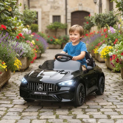 AIYAPLAY Mercedes AMG CLE 53 Kids 12V Ride-On Car, Black