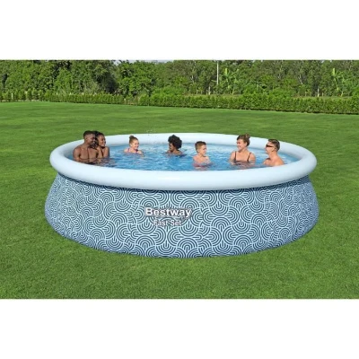 Kit Piscine gonflable BESTWAY -  Fast Set™ - 457 x 107 cm - Ronde (Filtre a cartouche, échelle, 1 cartouche)