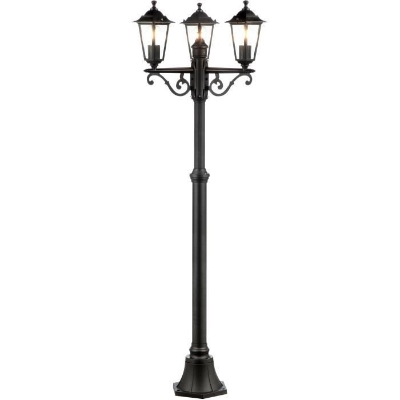 Lampadaire extérieur 3L CARLEEN - BRILLIANT - noir - métal/verre - 200x61cm - IP44