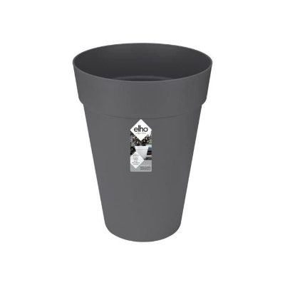 ELHO Pot de fleurs Loft Urban rond Haut - Ø 42 x H 56 cm - Extérieur - 100% recyclé - Noir