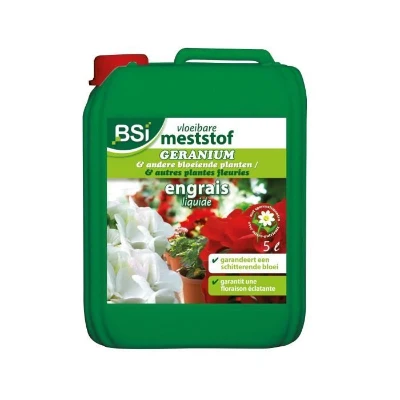 BSI - Engrais Minéral - Liquide - Pour Géranium - Pour Les Especes De Géranium - Oligo-Eléments Solubles Dans l'Eau - 5L