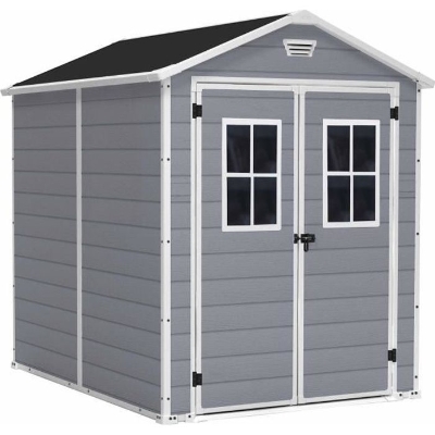 Abri de jardin 4,4 m² avec plancher KETER en résine Premium 86 Gris