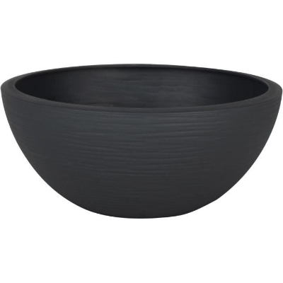 EDA Pot vasque GRAPHIT UP - 3,3L - Ø 25 cm x H 10 cm - Gris anthracite
