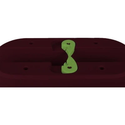 EDA Jardiniere Cavaliere OSAKA 19,5 L - 56 x 30,1 x H.20,6 cm - Rouge bourgogne - Pour Balcons et Rambardes