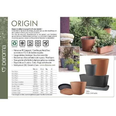 DEROMA Soucoupe Origin - 67 x h6 cm - Anthracite