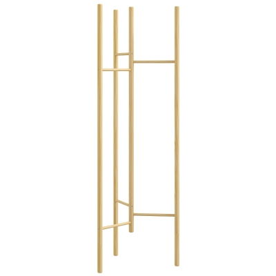 HOMCOM Clothes rack, space-saving, 5 kg load, 62x52.5x160 cm, Natural