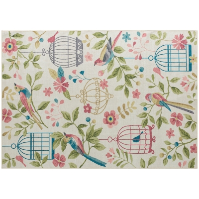 HOMCOM Country rug, versatile use, Polyester, easy care, non-slip, colorful