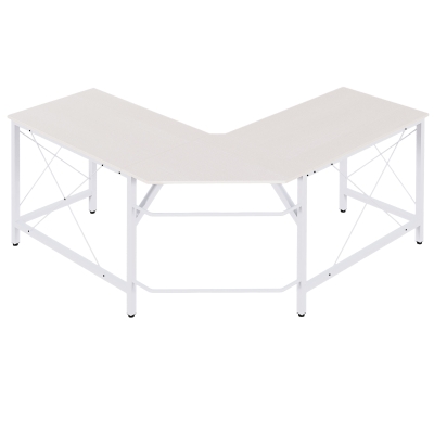 Birou de Colț în Formă de L, 150x150x76 cm, Alb