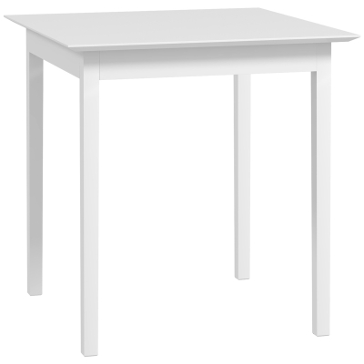 HOMCOM Kitchen dining table square table, modern design, 75 cm x 75 cm x 76 cm, White
