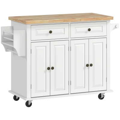 HOMCOM Carrello da cucina 111cm x 44.5cm x 82.5cm Bianco