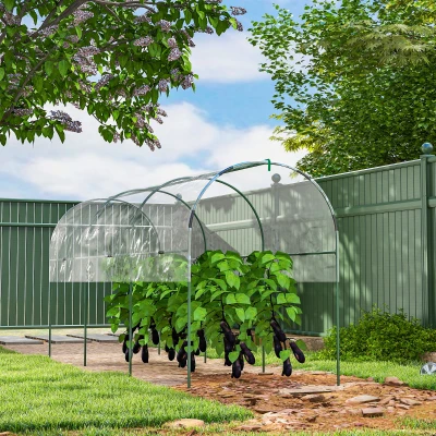 Outsunny Serra da giardino 400x123x171cm Trasparente