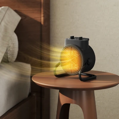 HOMCOM Portable Ceramic Electric Heater 2000W - Black