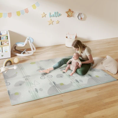 AIYAPLAY Tapis de Jeu Bébé Pliable 195x146,5cm Mousse Épaisse