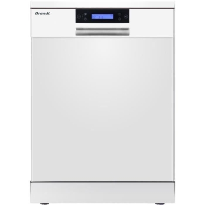 Lave-vaisselle pose libre BRANDT LVC144IW - 14 couverts - Induction - L60cm - 44dB - Classe C - Blanc