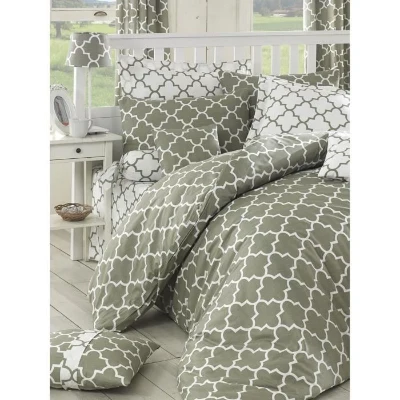 Parure de lit - 1 housse de couette 220 x 240 cm + 2 taies d'oreiller 60 x 60 cm - 100% coton renforcé - Gris