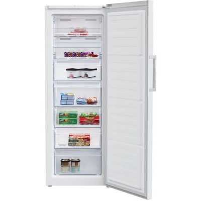 Congélateur armoire - BEKO série b100 - RFNE290L41WN - Classe E - 256 L - 5 tiroirs - 59,5 x 70 x 171,4 cm - Blanc