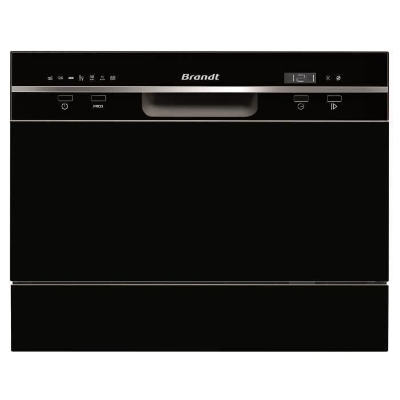 Lave-vaisselle compact pose libre BRANDT DFC6519B - Induction - 6 couverts - L55cm - 49dB - Noir