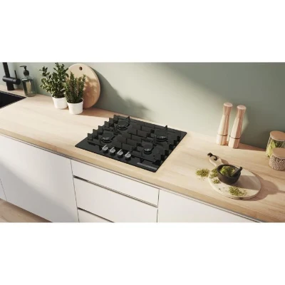 Table de cuisson a gaz - BOSCH Série 6 - 4 foyers - 52 x 59 x 4,5 cm - PPP6A6I40 - Noir