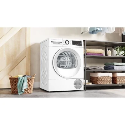 Seche-linge pompe a chaleur BOSCH SER6 WQG133DTFR - 8 kg - Induction - L60cm - Classe C - Blanc