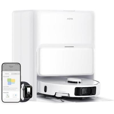 MOVA P50 Ultra - Robot Aspirateur Laveur avec Station - 19 000 Pa - Nettoyage des coins aux bords