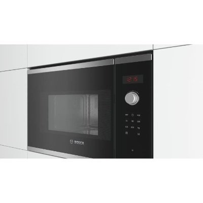 Micro-ondes simple encastrable - BOSCH SER4 - BFL523MS1F - Inox - 20 L - 38,2 x 59,4 x 31,7 cm