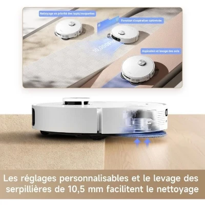 DREAME L10s Ultra Gen 2 - Robot Aspirateur Laveur - 10 000 Pa - Technologie MopExtend RoboSwing - Base Entierement Automatique
