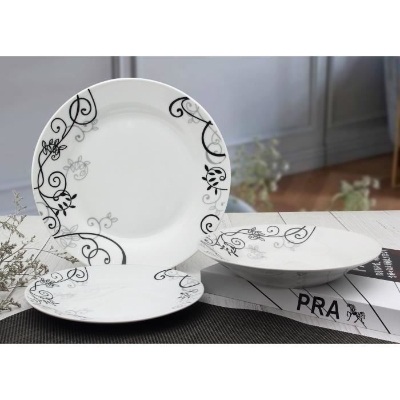 Service 18 pieces BAROQUE Noir forme aile