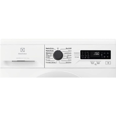 Lave-linge hublot ELECTROLUX EWF0812A4 - 8 kg - Eco Inverter - L60cm - 1200 trs/min - Classe A - Dépotable - Blanc